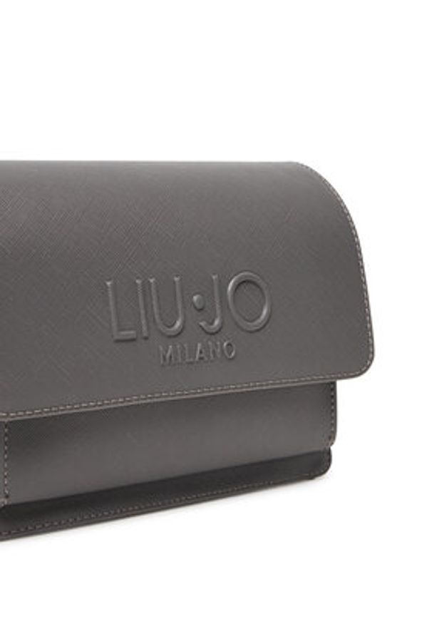 Liu Jo Torebka Ecs M Crossbody AF5152 E0087 Szary. Kolor: szary. Materiał: skórzane