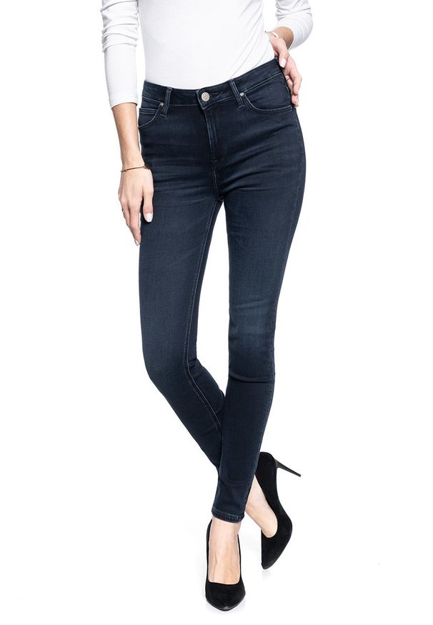 Lee - SPODNIE DAMSKIE LEE SKINNY HIGH WAIST SCARLETT HIGH WORN EBONY L626PHQS 112114304. Stan: podwyższony