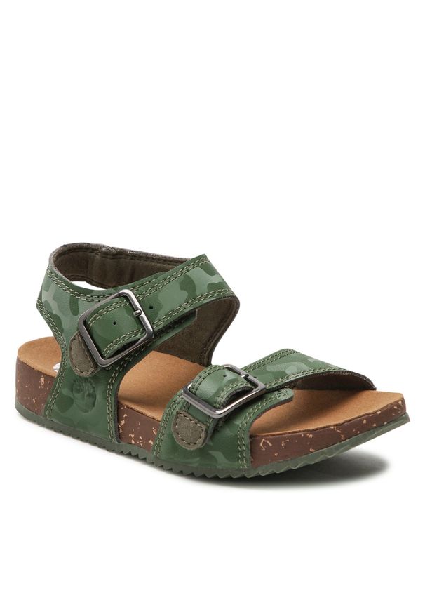 Sandały Timberland Castle Island 2 Strap TB0A2APS9111 Md Green With Camo. Kolor: zielony. Materiał: skóra