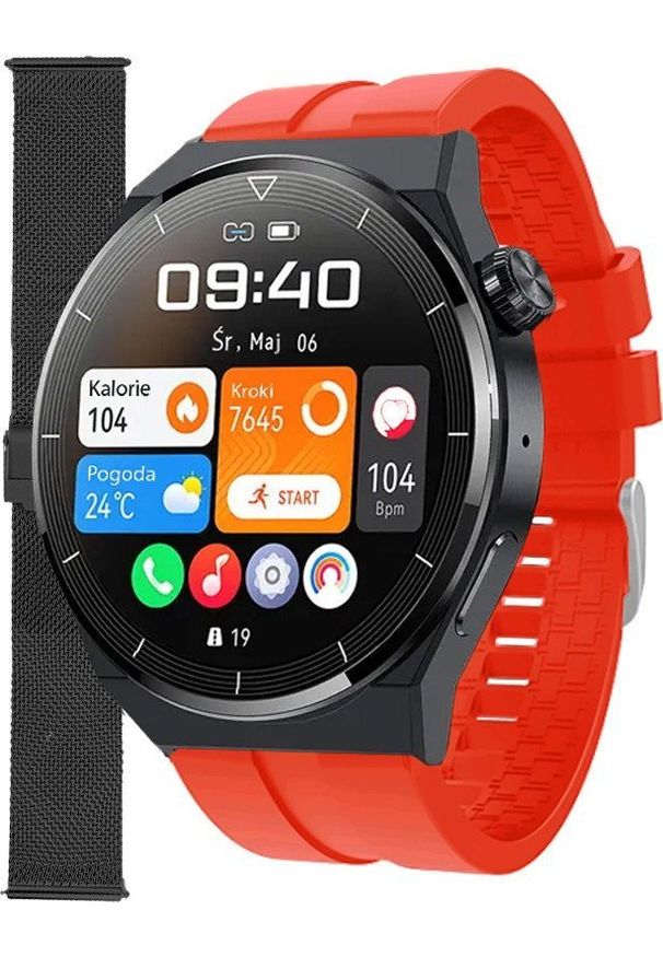 Smartwatch Enter SAT.14.535.144-SET Czerwony. Rodzaj zegarka: smartwatch. Kolor: czerwony