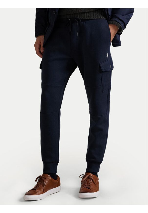 Polo Ralph Lauren Spodnie materiałowe 710980340001 Granatowy Regular Fit. Kolor: niebieski. Materiał: bawełna