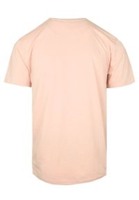 Męski T-Shirt (Koszulka) - Brave Soul - Morelowy z Kieszonką. Okazja: na co dzień. Kolor: pomarańczowy. Materiał: bawełna. Sezon: wiosna, lato. Styl: casual #2