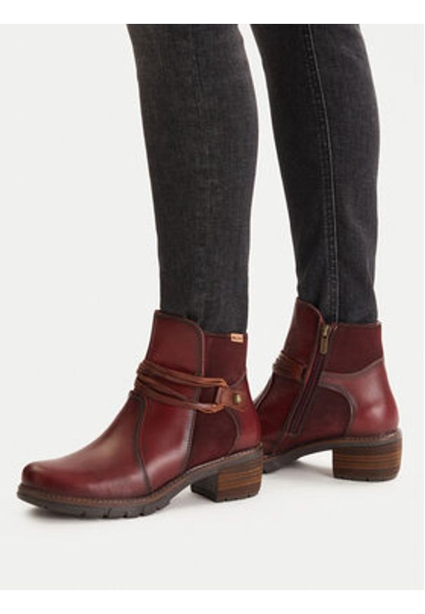 Pikolinos Botki W1T-8906C2 Brązowy. Kolor: brązowy. Materiał: skóra