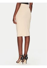 ViCOLO Spódnica ołówkowa TD0093 Beżowy Regular Fit. Kolor: beżowy. Materiał: wiskoza
