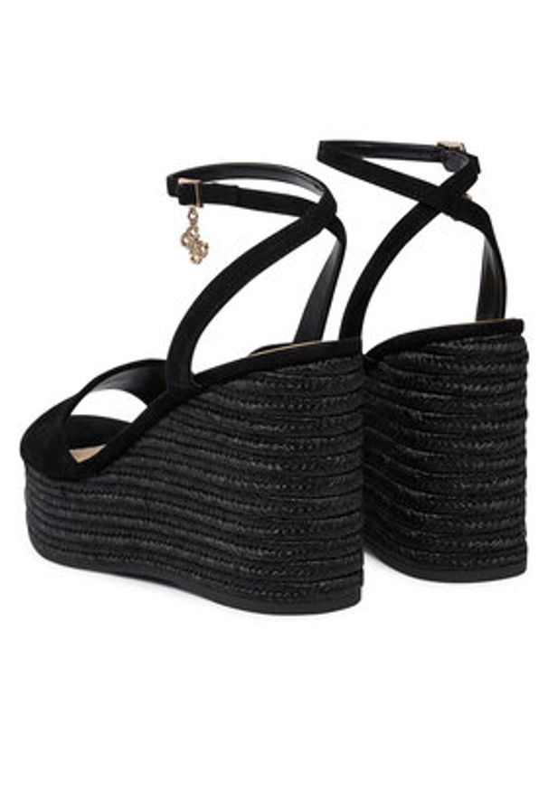 Guess Espadryle FLJLY2 SUE04 Czarny. Kolor: czarny. Materiał: skóra, zamsz
