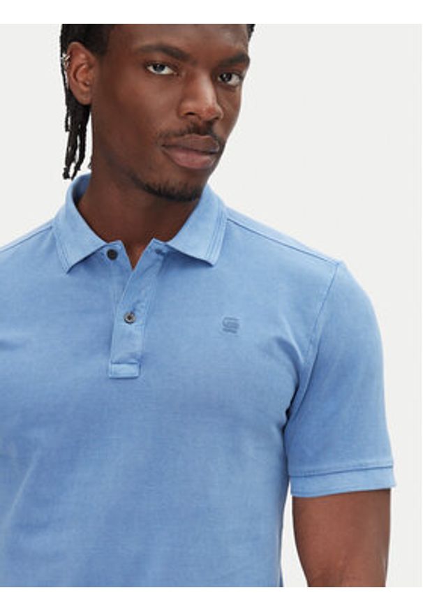 G-Star RAW - G-Star Raw Polo Dunda D11595-D756 Zielony Slim Fit. Typ kołnierza: polo. Kolor: zielony. Materiał: bawełna