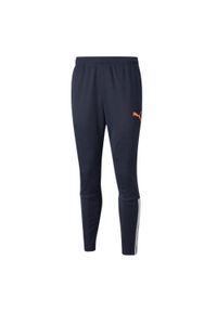 Puma - Męskie Spodnie Treningowe TeamLIGA. Kolor: niebieski