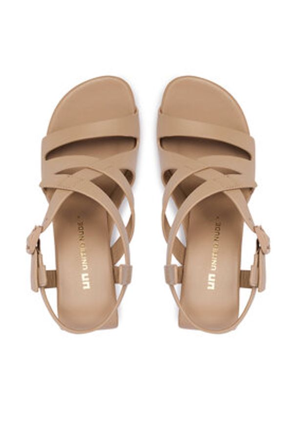 United Nude Sandały Mobius Straps Hi 1099793216 Beżowy. Kolor: beżowy. Materiał: skóra