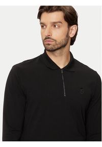 Karl Lagerfeld - KARL LAGERFELD Polo 745015 544221 Czarny Regular Fit. Typ kołnierza: polo. Kolor: czarny. Materiał: bawełna