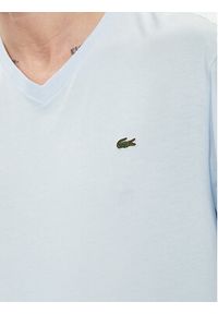 Lacoste T-Shirt TH2036 Błękitny Regular Fit. Kolor: niebieski. Materiał: bawełna #3