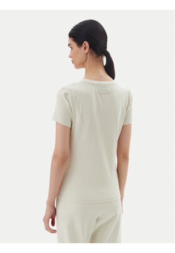 EA7 Emporio Armani T-Shirt 7W000133 AF10373 U1112 Beżowy Regular Fit. Kolor: beżowy. Materiał: bawełna