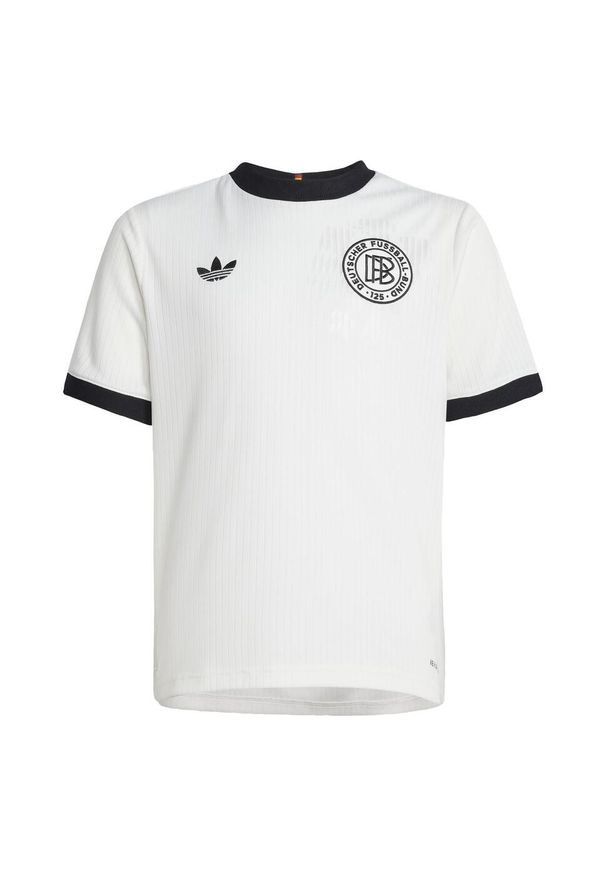 Adidas - Koszulka Germany Anniversary Kids. Kolor: biały, wielokolorowy, czarny. Materiał: materiał
