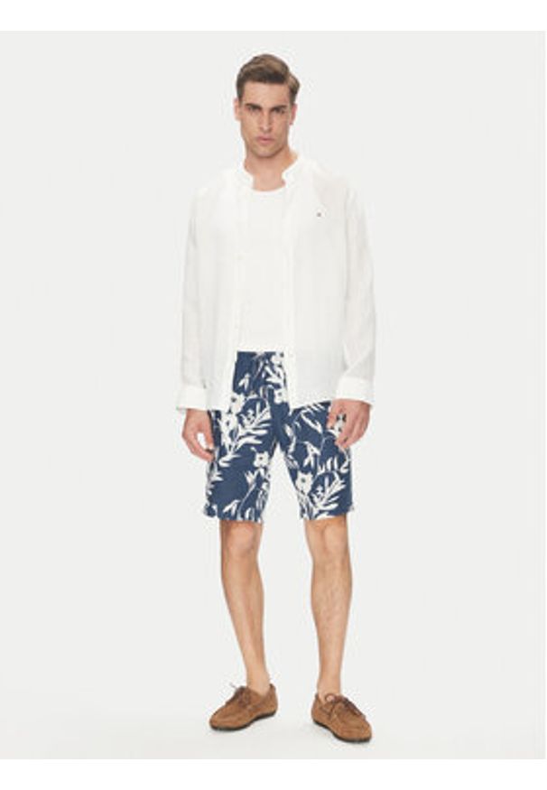 TOMMY HILFIGER - Tommy Hilfiger Koszula MW0MW39271 Biały Regular Fit. Kolor: biały. Materiał: len