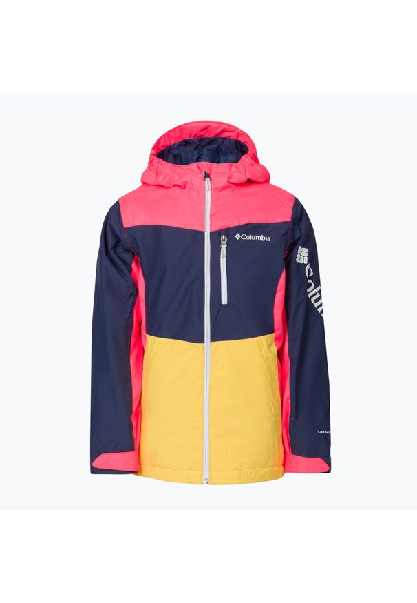 columbia - Kurtka narciarska dziecięca Columbia Rosie Run Insulated. Kolor: czerwony, żółty, wielokolorowy. Sport: narciarstwo, bieganie