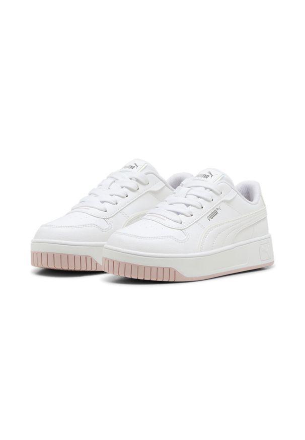 Puma - Dziecięce sneakersy Carina Street Holo 2.0 PUMA White Mauve Mist Pink. Kolor: różowy, biały, wielokolorowy. Sport: bieganie, koszykówka