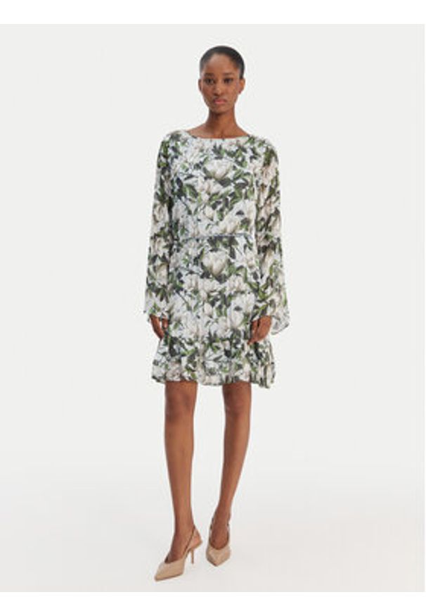 Guess Sukienka codzienna W6RK37 WJ712 Zielony Regular Fit. Okazja: na co dzień. Kolor: zielony. Materiał: syntetyk. Typ sukienki: proste. Styl: casual