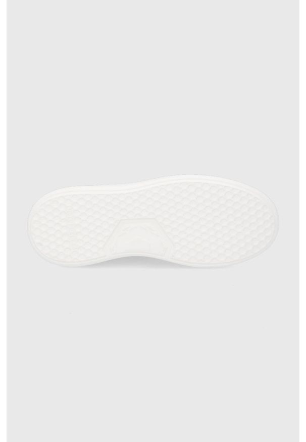 MOA Concept - Buty skórzane x Disney. Zapięcie: sznurówki. Kolor: biały. Materiał: skóra. Wzór: motyw z bajki. Obcas: na platformie
