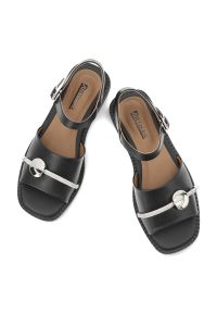 Sandały damskie Artiker, cholewka ze skóry naturalnej licowej pasek wokół kostki z regulacją na klamrę, czarne, 58C1606. Zapięcie: klamry. Kolor: czarny. Materiał: skóra #4