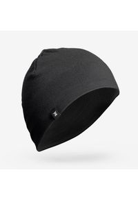 SIMOND - Czapka trekkingowa Forclaz MT500 merino. Kolor: czarny. Materiał: wełna, materiał. Styl: sportowy