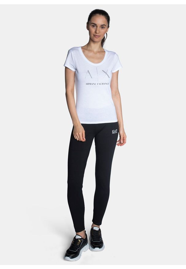 Koszulka damska biała Armani Exchange 8NYT83 YJ16Z 1000. Kolor: biały