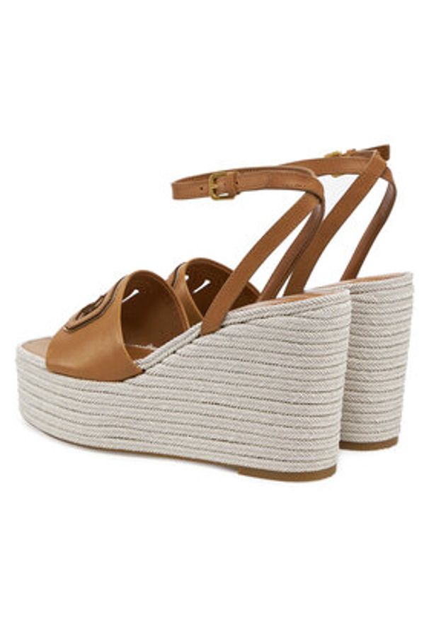 Guess Espadryle FLJTAN LEA04 Brązowy. Kolor: brązowy. Materiał: skóra