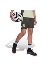 Adidas - Krótki strój treningowy dla dzieci Real Madryt 2025/26. Kolor: szary. Długość: krótkie. Styl: sportowy