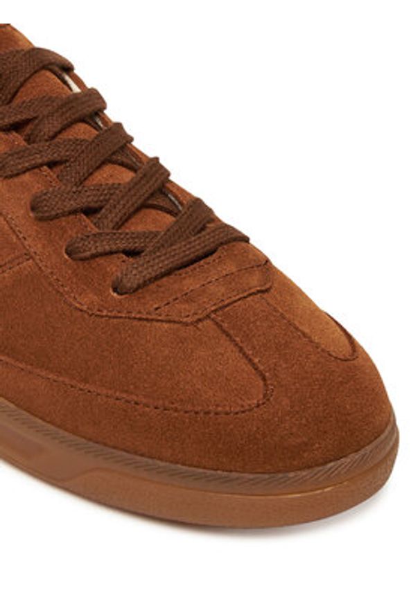 BOSS Sneakersy Brenta 50536645 Brązowy. Kolor: brązowy. Materiał: zamsz, skóra