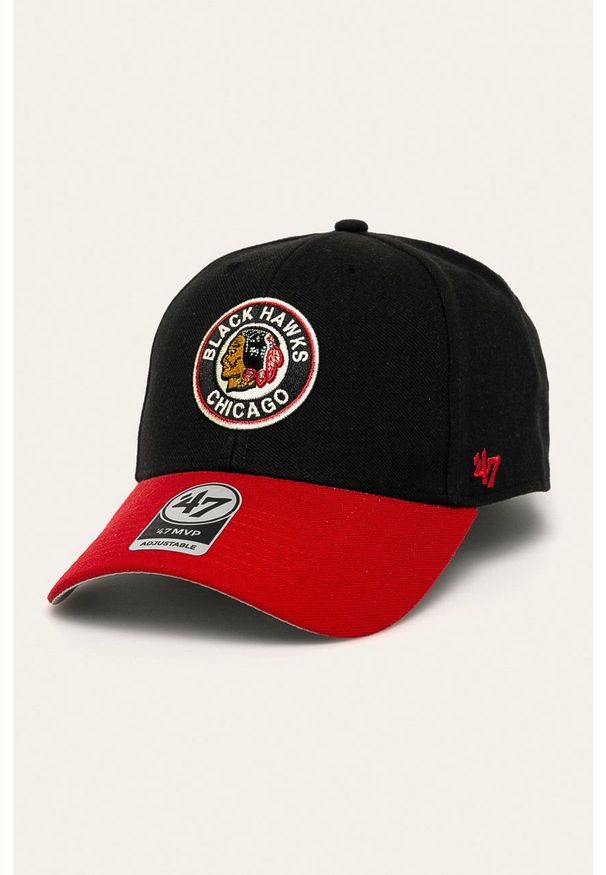 47 Brand - 47brand - Czapka NHL Chicago Blackhawks. Kolor: czarny