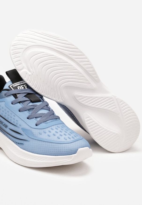 Born2be - Niebieskie Buty Sportowe na Płaskiej Podeszwie ze Sznurowaniami Loricella. Okazja: na co dzień. Zapięcie: sznurówki. Kolor: niebieski. Materiał: jeans. Obcas: na płaskiej podeszwie