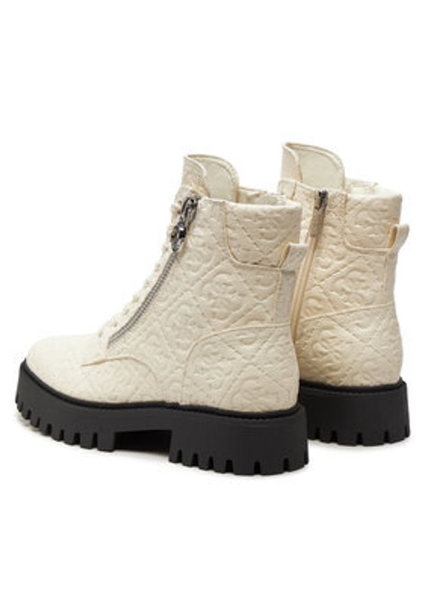 Guess Botki Fiona FLTFIO FAL10 Biały. Kolor: biały. Materiał: skóra