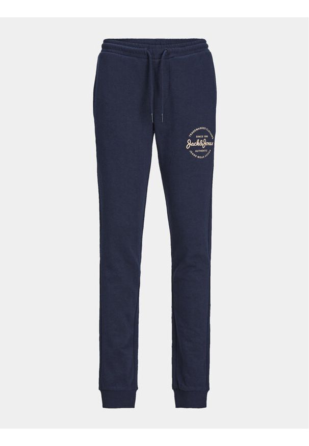 Jack&Jones Junior Spodnie dresowe Gordon 12249856 Granatowy Slim Fit. Kolor: niebieski. Materiał: bawełna