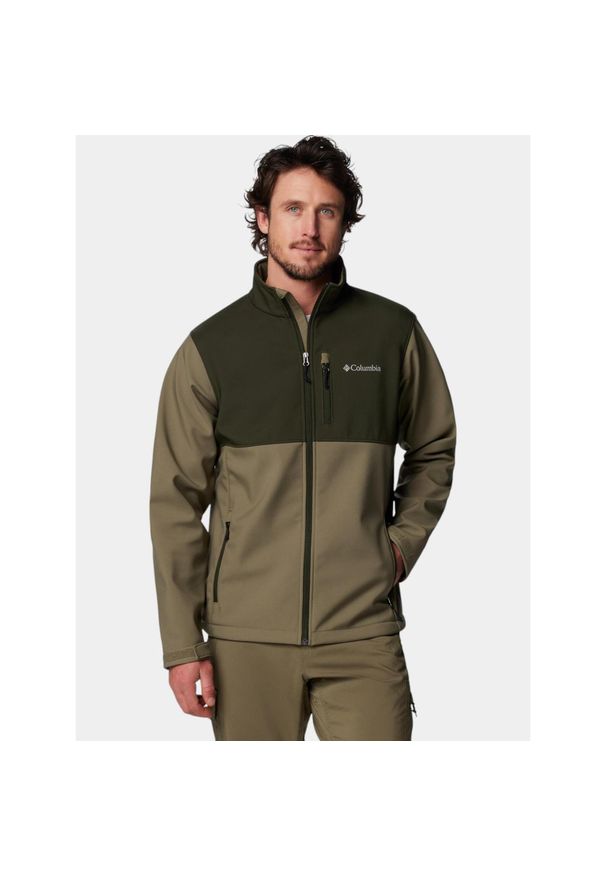 columbia - Kurtka softshell męska Columbia Ascender. Kolor: zielony. Materiał: softshell