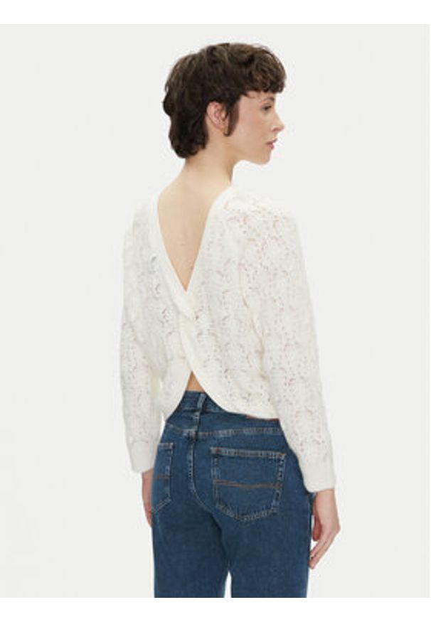 Pepe Jeans Sweter Nova PL702239 Écru Regular Fit. Kolor: kremowy. Materiał: syntetyk