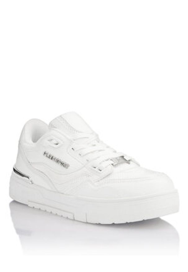 Plein Sport Sneakersy SAFS USC0845 STE003N Biały. Kolor: biały. Materiał: skóra