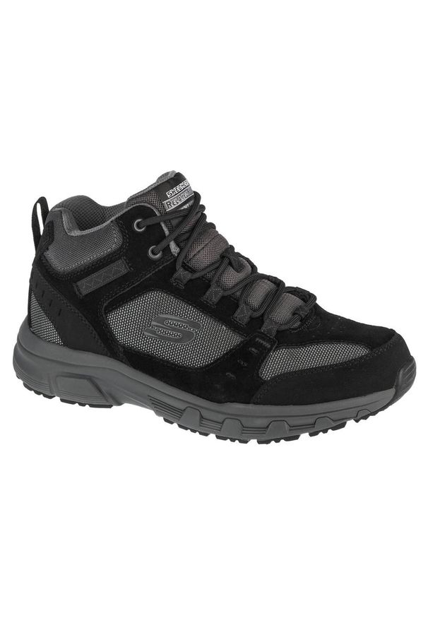skechers - Buty trekkingowe męskie, Skechers Oak Canyon – Ironhide. Zapięcie: sznurówki. Kolor: czarny, szary, wielokolorowy. Materiał: materiał, skóra. Szerokość cholewki: normalna