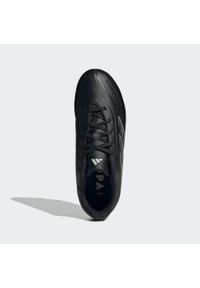 Adidas - Buty Copa Pure II League FG. Kolor: czarny, szary, wielokolorowy. Materiał: syntetyk, materiał, skóra. Sport: piłka nożna