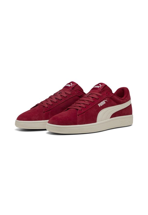 Puma - Sneakersy Smash 3.0 PUMA Dark Crimson Warm White Red. Kolor: biały, czerwony, wielokolorowy, różowy. Sport: tenis