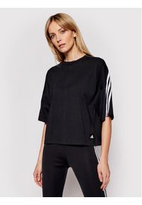 Adidas - adidas T-Shirt Future Icons 3-Stripes GN1837 Czarny Loose Fit. Kolor: czarny. Materiał: bawełna