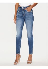 Guess Jeansy W4GA34 D5923 Niebieski Skinny Fit. Kolor: niebieski