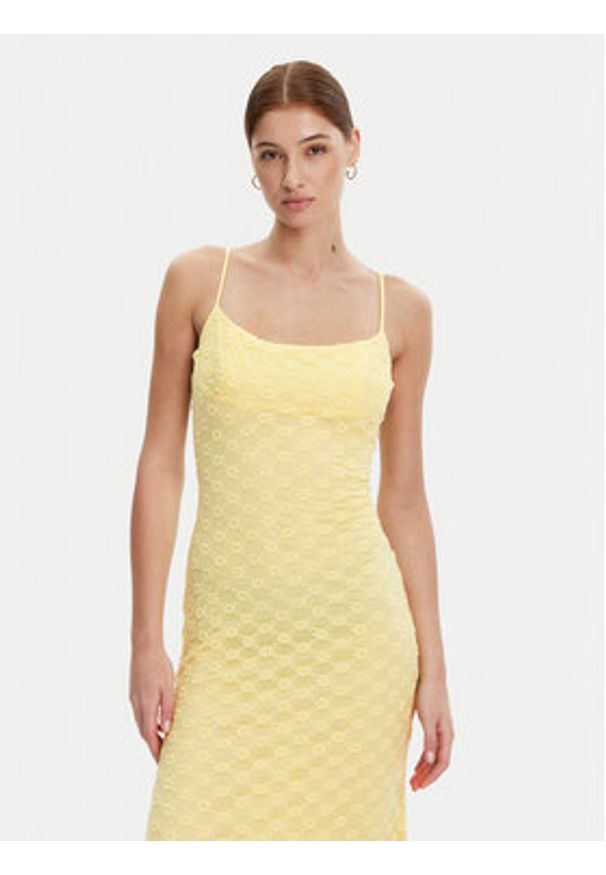 BARDOT - Bardot Sukienka koktajlowa 57998DB1 Żółty Regular Fit. Kolor: żółty. Materiał: bawełna. Styl: wizytowy