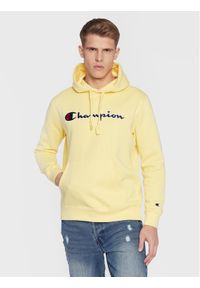 Champion Bluza Script Logo Embroidery 217858 Żółty Regular Fit. Kolor: żółty. Materiał: bawełna, syntetyk