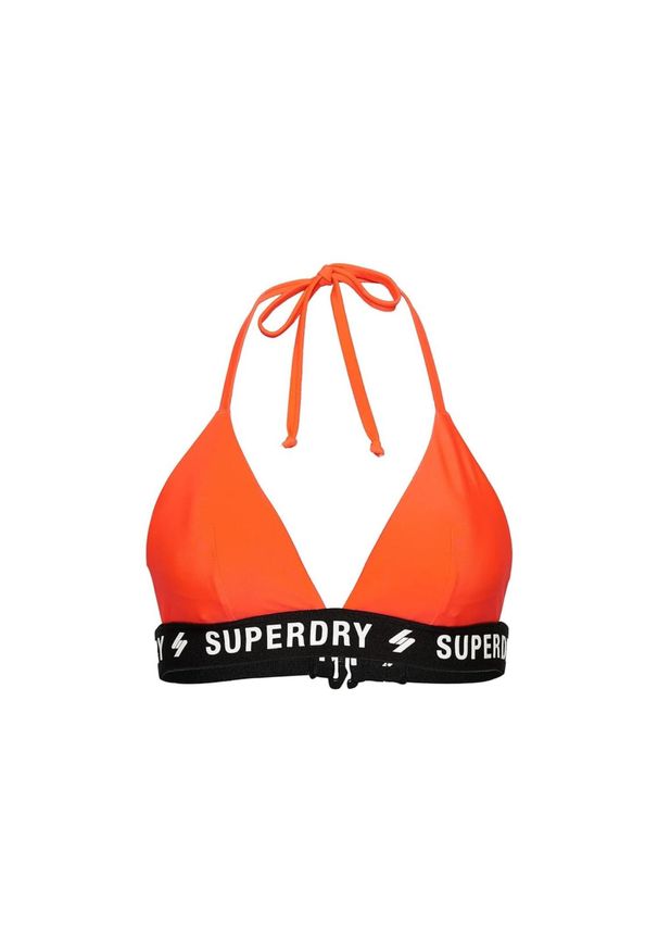 Góra od bikini Superdry Triangile Elastic Top. Kolor: pomarańczowy. Materiał: lycra, poliester