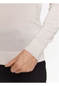 Calvin Klein Sweter K10K109474 Beżowy Regular Fit. Kolor: beżowy. Materiał: wełna #5