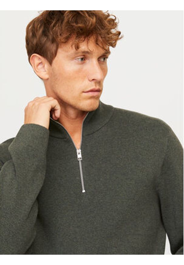 Jack & Jones - Jack&Jones Sweter Milano 12259664 Écru Relaxed Fit. Materiał: bawełna