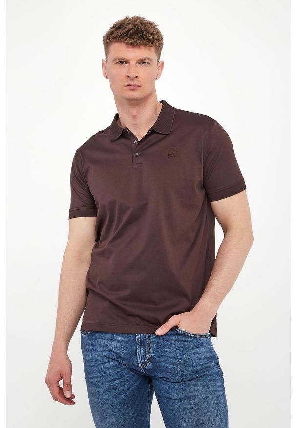 Karl Lagerfeld - Polo męskie z merceryzowanej bawełny KARL LAGERFELD. Typ kołnierza: polo. Materiał: bawełna