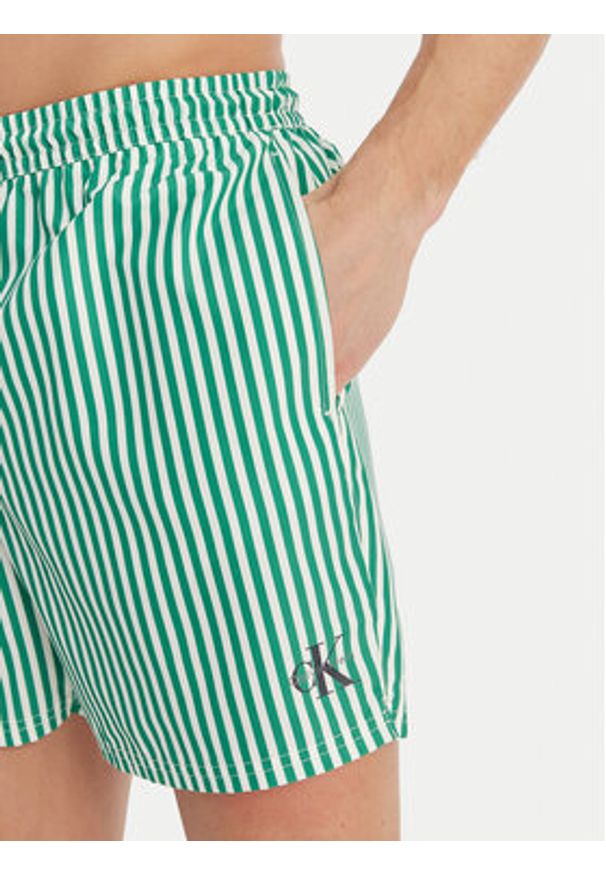 Calvin Klein Swimwear Szorty kąpielowe LV00N61045 Zielony. Kolor: zielony. Materiał: syntetyk