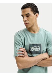 Jack & Jones T-Shirt Jjrain Tee Ss Crew Neck 12288097 Turkusowy Regular Fit. Kolor: turkusowy. Materiał: bawełna #3
