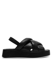 Pollini Sandały SA16266I1ITE0000 Czarny. Kolor: czarny. Materiał: skóra
