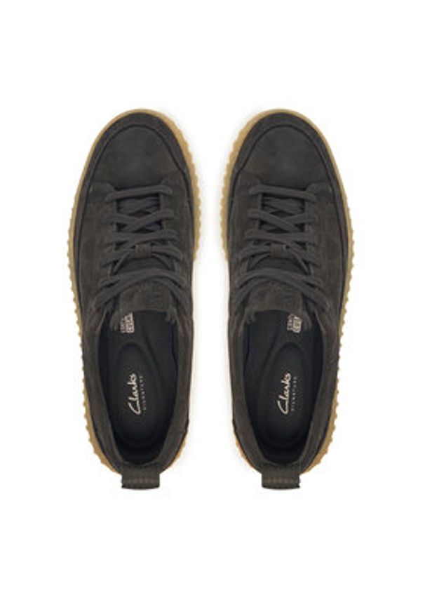 Clarks Sneakersy Torhill Lace 26184417 Szary. Kolor: szary. Materiał: nubuk, skóra