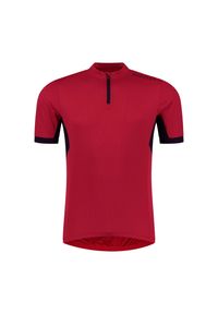 ROGELLI - Koszulka rowerowa męska Rogelli PERUGIA 2.0 z luźniejszym krojem. Kolor: czerwony, wielokolorowy, czarny